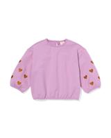 HEMA Babysweater Hartjes Paars (paars)