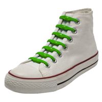14x Shoeps elastische veters groen voor kinderen/volwassenen - thumbnail