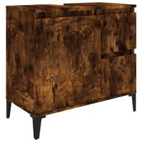 The Living Store Badkaast - - Badkamermeubels 65x33x60cm - Gerookt eiken