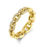 14k Geelgouden Flexibele Ring met Diamant 0.24ct