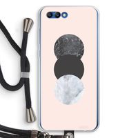 Marmeren cirkels: Honor 10 Transparant Hoesje met koord