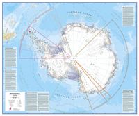 Wandkaart Antarctica - Zuidpool, 120 x 100 cm | Maps International - thumbnail