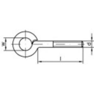 TOOLCRAFT Schroefogen type 48 (Ø x l) 6 mm x 10 mm Roestvrij staal A2 M4 50 stuk(s)