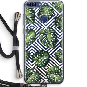 Geometrische jungle: Huawei P Smart (2018) Transparant Hoesje met koord