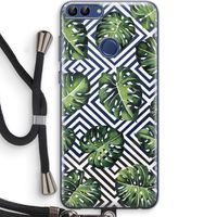 Geometrische jungle: Huawei P Smart (2018) Transparant Hoesje met koord