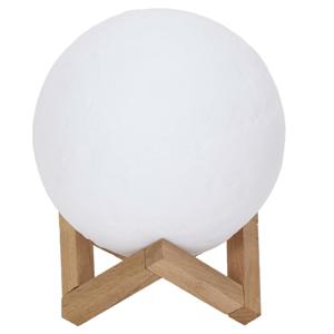 Home Deco Factory Maanlamp - met houder - 3D - 3 kleuren - touch - oplaadbaar - D15 cm