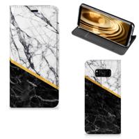 Samsung Galaxy S8 | Standcase | Marmer Wit Zwart - Origineel Cadeau Man