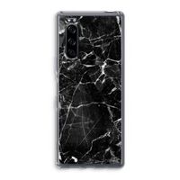 Zwart Marmer 2: Sony Xperia 5 Transparant Hoesje