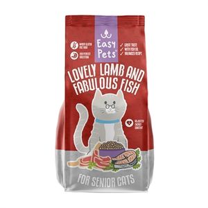 EASYPETS LOVELY LAMB & FABULOUS FISH SENIOR KATTENVOER 1,5 KG