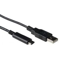 ACT SB0014 USB-kabel 1 m USB 2.0 USB C USB A Zwart - thumbnail