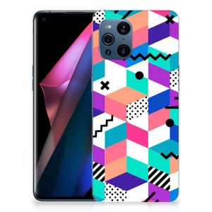 OPPO Find X3 | X3 Pro TPU Hoesje Blokken Kleurrijk