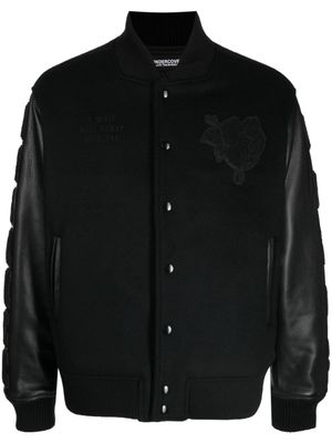 Undercover veste bomber boutonnée à détail de patch - Noir