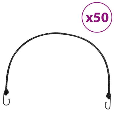 VidaXL Spanelastieken met reflecterende strips en haken 50 st 100 cm