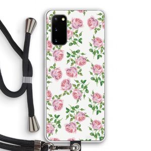 Kleine roosjes: Samsung Galaxy S20 Transparant Hoesje met koord
