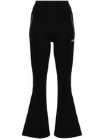 Versace legging évasé à logo appliqué - Noir
