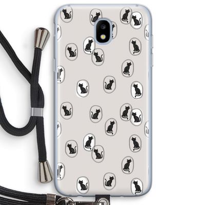 Miauw: Samsung Galaxy J5 (2017) Transparant Hoesje met koord
