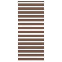 VidaXL Zebra rolgordijn 115x200 cm stofbreedte 110,9cm polyester bruin