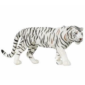 Plastic speelgoed figuur witte tijger 15 cm