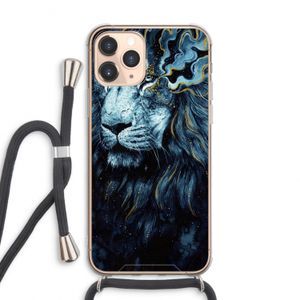 Darkness Lion: iPhone 11 Pro Max Transparant Hoesje met koord