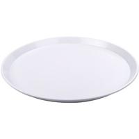 Dienblad - wit - kunststof - D34x2 cm - rond - serveerblad - vaatwasserbestendig