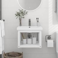 Wastafelframe wandgemonteerd 40x38x31 cm ijzer wit