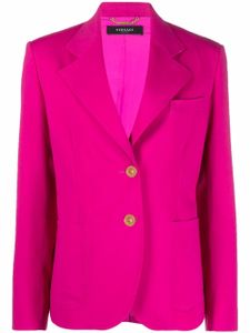 Versace blazer cintré à simple boutonnage - Rose