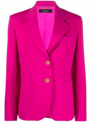 Versace blazer cintré à simple boutonnage - Rose