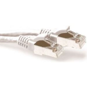 ACT Witte 15 meter LSZH SFTP CAT6A patchkabel snagless met RJ45 connectoren