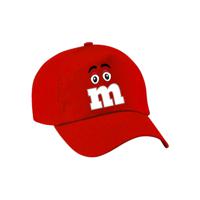 Verkleed pet voor volwassenen - letter M - rood - unisex - carnaval - themafeest - thumbnail