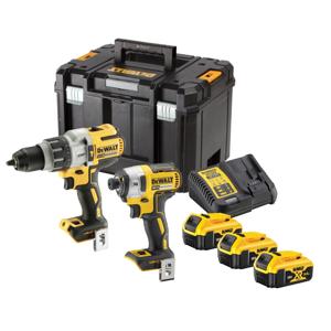 DeWALT DCK276P3T Accu Combiset Klop-/Schroefboormachine DCD996 + Slagschroevendraaier DCF887 18V 3x5.0Ah XR in TSTAK