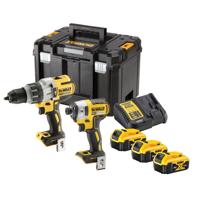 DeWALT DCK276P3T Accu Combiset Klop-/Schroefboormachine DCD996 + Slagschroevendraaier DCF887 18V 3x5.0Ah XR in TSTAK