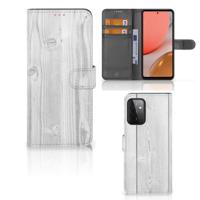 Samsung Galaxy A72 | Book Style Case | White Wood