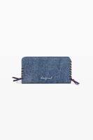 Middelgrote portemonnee van denim met hart - BLUE - U