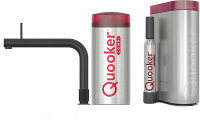 Quooker Front met COMBI+ boiler en CUBE reservoir 5-in-1 kokend water kraan Zwart