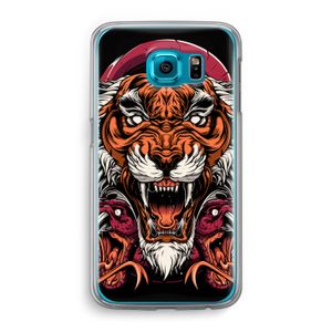 Tiger and Rattlesnakes: Samsung Galaxy S6 Transparant Hoesje