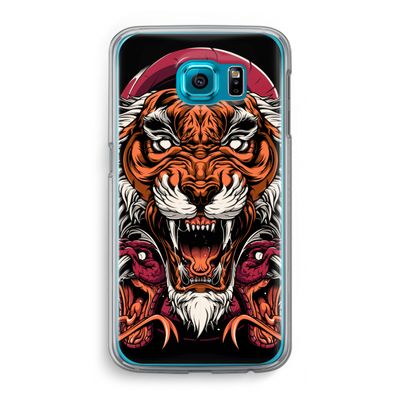 Tiger and Rattlesnakes: Samsung Galaxy S6 Transparant Hoesje