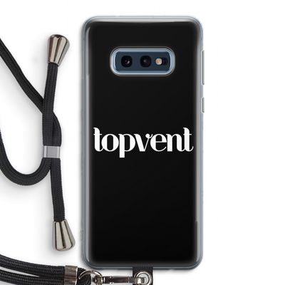 Topvent Zwart: Samsung Galaxy S10e Transparant Hoesje met koord