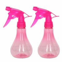 Plasticforte Waterverstuivers - spuitflessen - 2x stuks - 250 ml - roze - Plantenspuiten