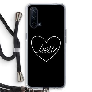 Best heart black: OnePlus Nord CE 5G Transparant Hoesje met koord
