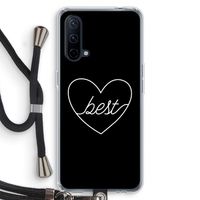 Best heart black: OnePlus Nord CE 5G Transparant Hoesje met koord