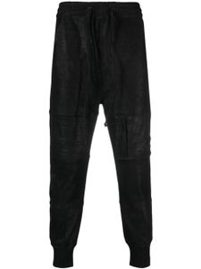 Frei-Mut pantalon en cuir Poke à lien de resserrage - Noir