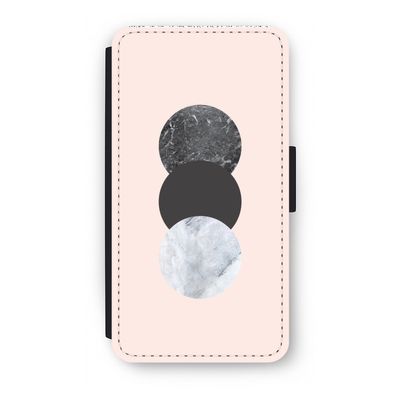 Marmeren cirkels: iPhone X Flip Hoesje