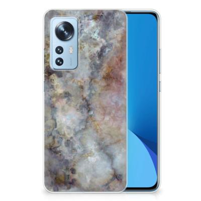 Xiaomi 12 | 12X | TPU | Siliconen hoesje | Marmer Grijs