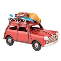 Clayre & Eef Decoratie Miniatuur Auto 11x5x7 cm Rood Ijzer Miniatuur Auto Rood Miniatuur Auto - thumbnail