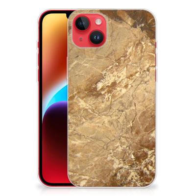 iPhone 14 Plus | TPU | Siliconen hoesje | Marmer Creme