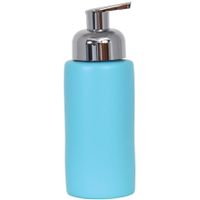 MSV Zeeppompje/dispenser Kyoto - keramiek - pastel blauw - 6.5 x 18 cm - 250 ml   -