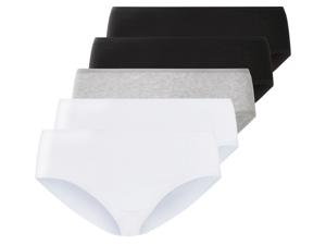 esmara Dames slips 5-pack (Zwart/grijs/wit, XXL)
