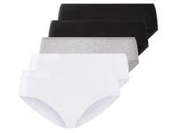 esmara Dames slips 5-pack (Zwart/grijs/wit, XXL)