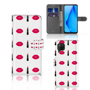 Huawei P40 Lite Telefoon Hoesje Lipstick Kiss