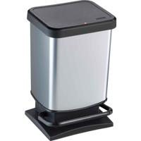 Rotho paso pedaalemmer 20l zilver metallic Rotho paso pedaalemmer 20l zilver metallic